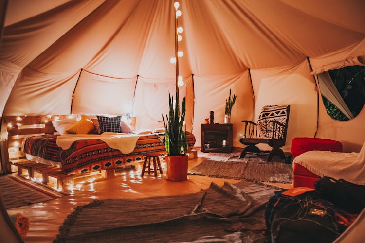 Interior Of A Luxurious Tent 