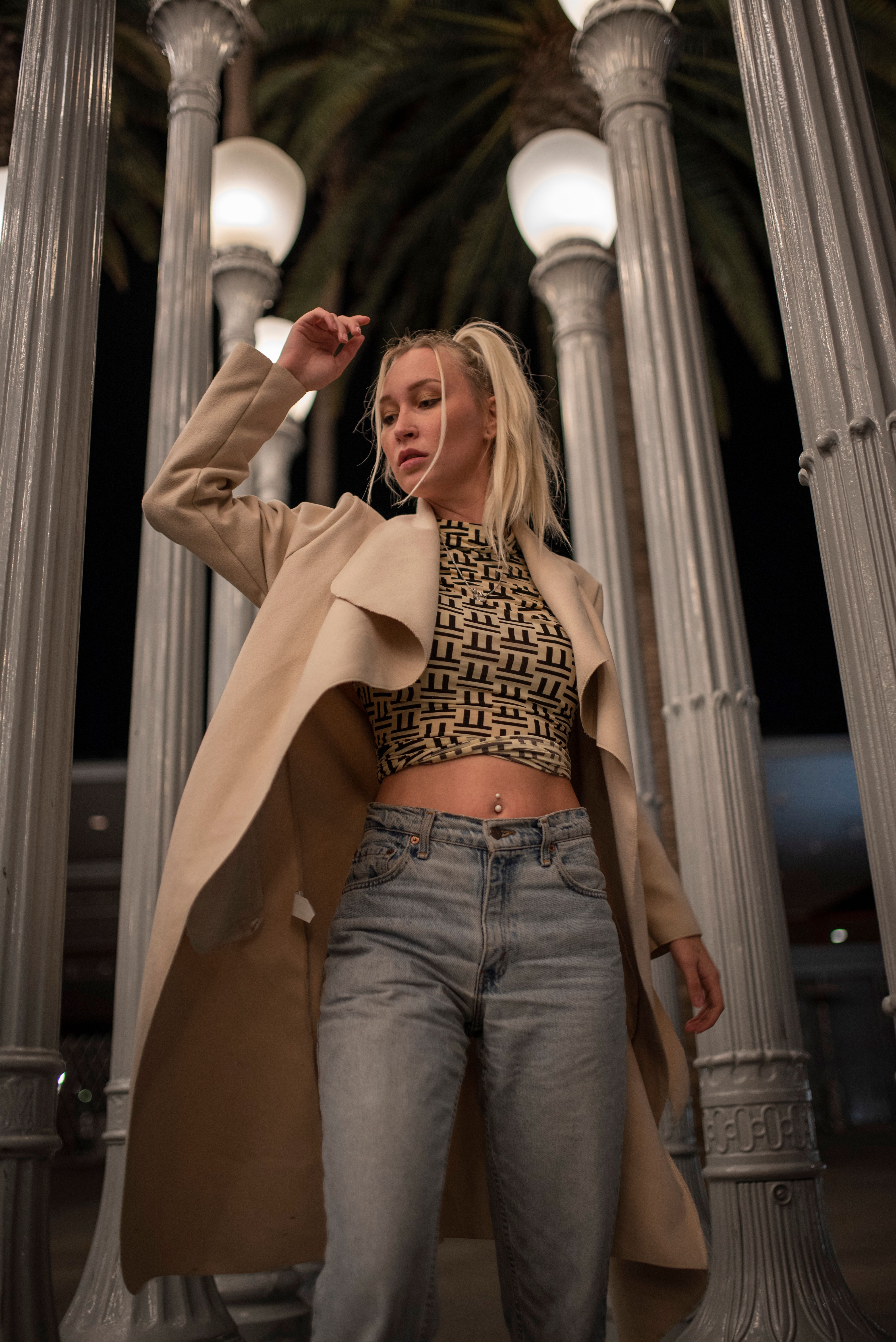 Cropped Bege Estampado