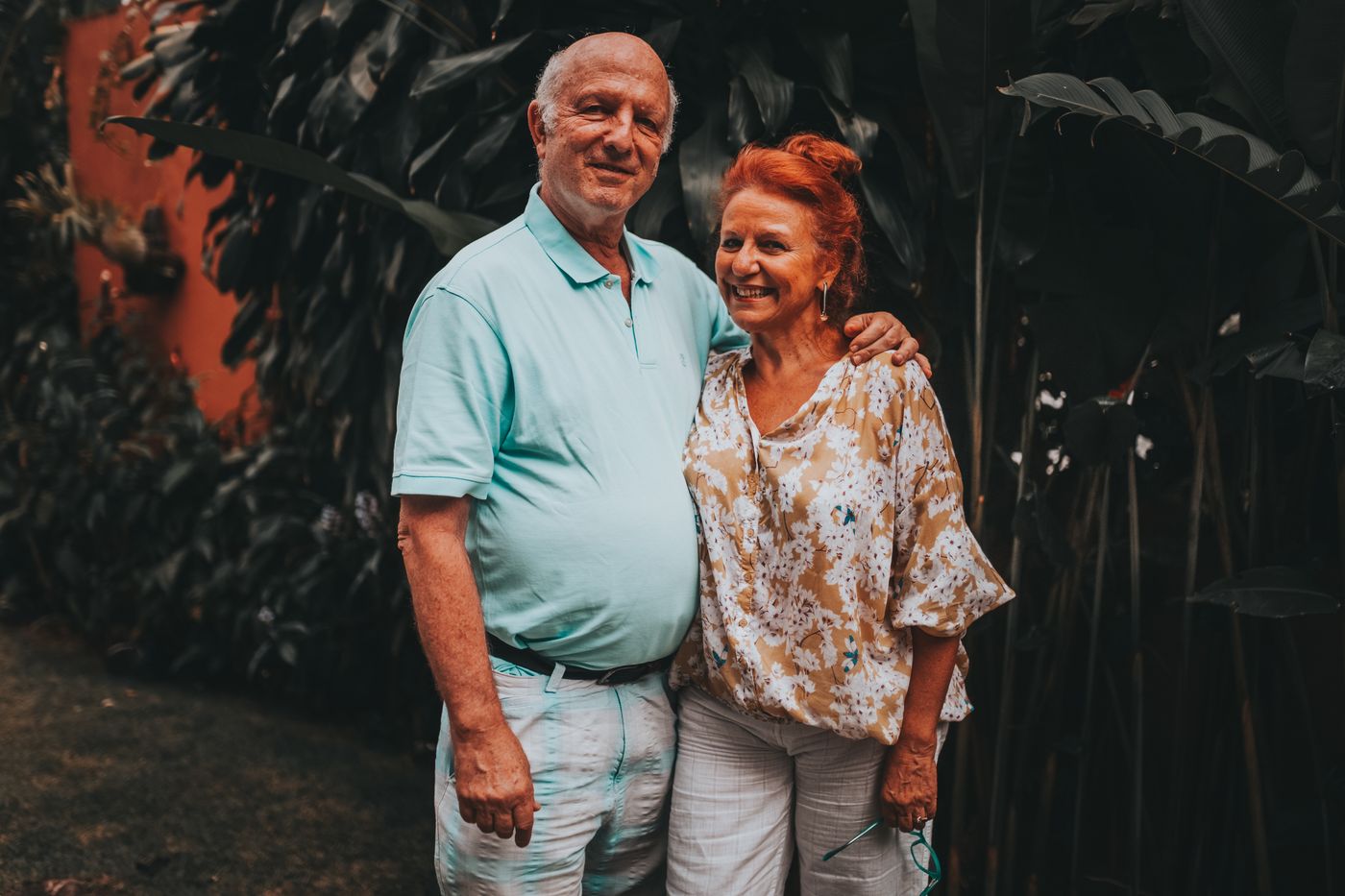 Smiling senior couple