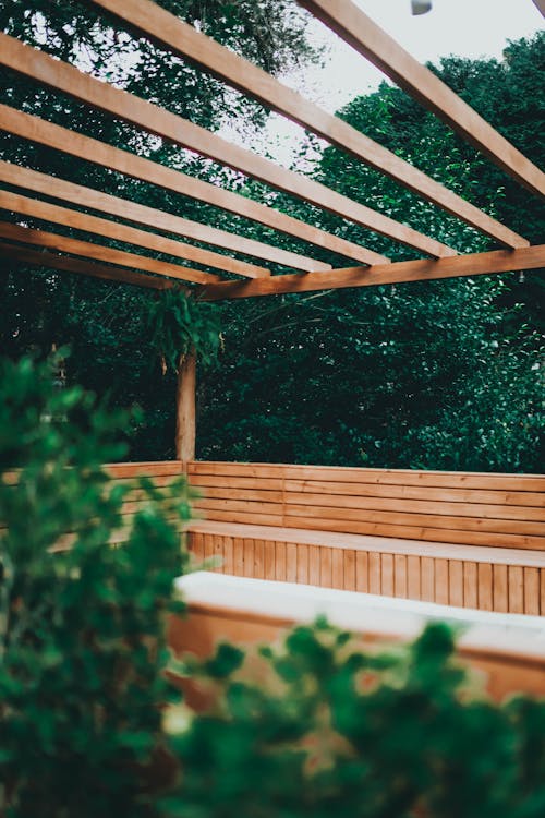 A Bench on a Patio 