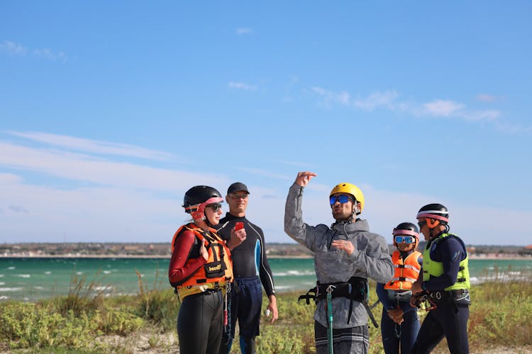 Man Teaching How To Using A Kite