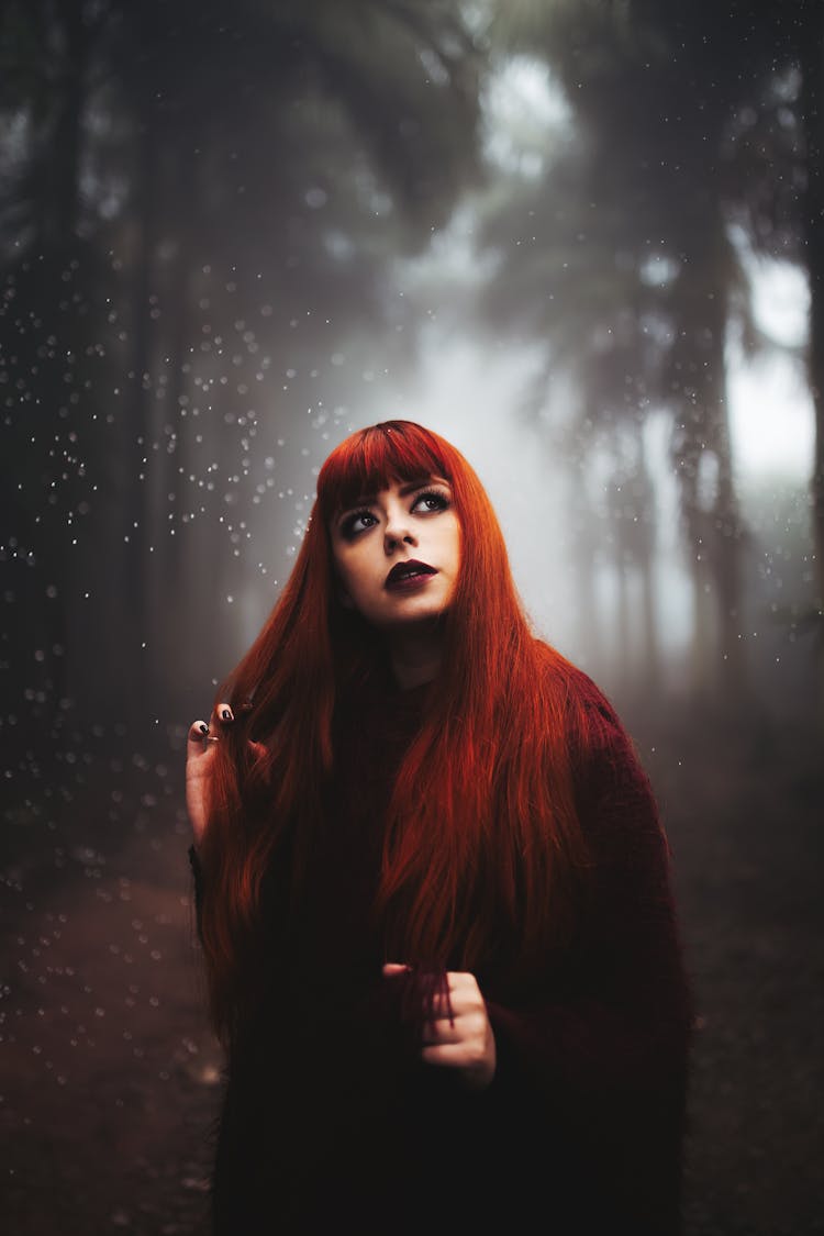 Woman Posing In Forest