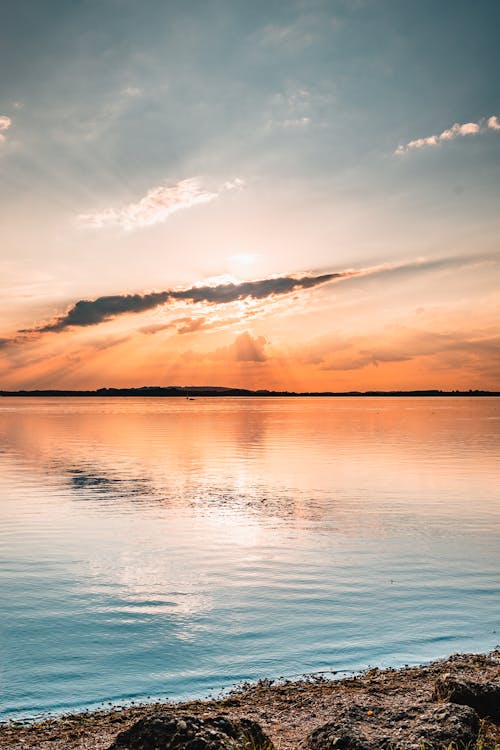 Calm Sea During Golden Hour