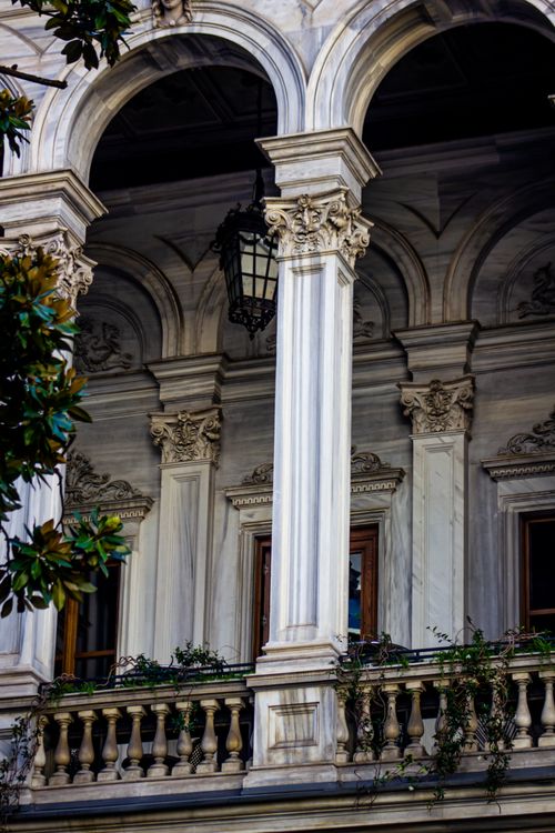 Balcony and a Column of a Palace Building · Free Stock Photo