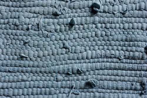 Close-up of a Blue Textured Fabric 