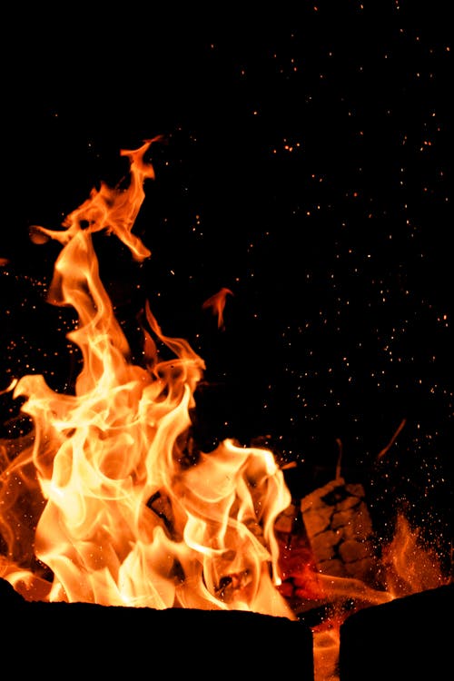 Fotobanka s bezplatnými fotkami na tému drevo na oheň, nočný čas, oheň