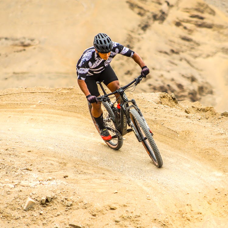 Man Cycling Off Road