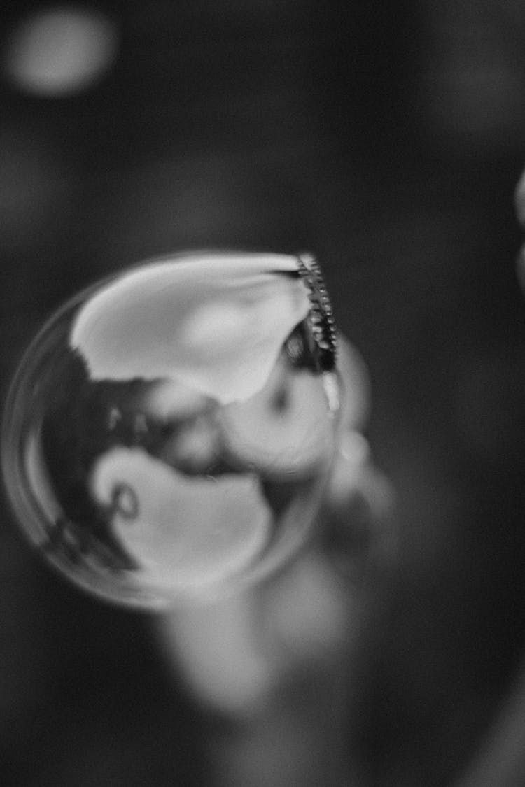 A Bubble In Close-up Photography