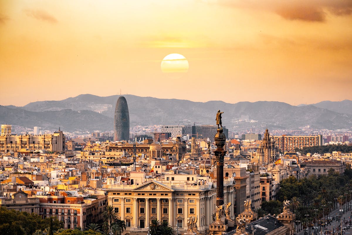 Aerial Photography Of Barcelona