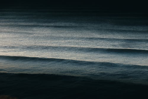 Calm Sea Surface in Dark