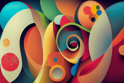 Free Colorful background with circles Stock Photo