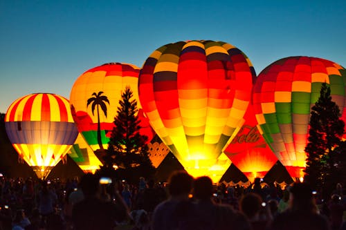 Assorted-color of Hot Air Balloons