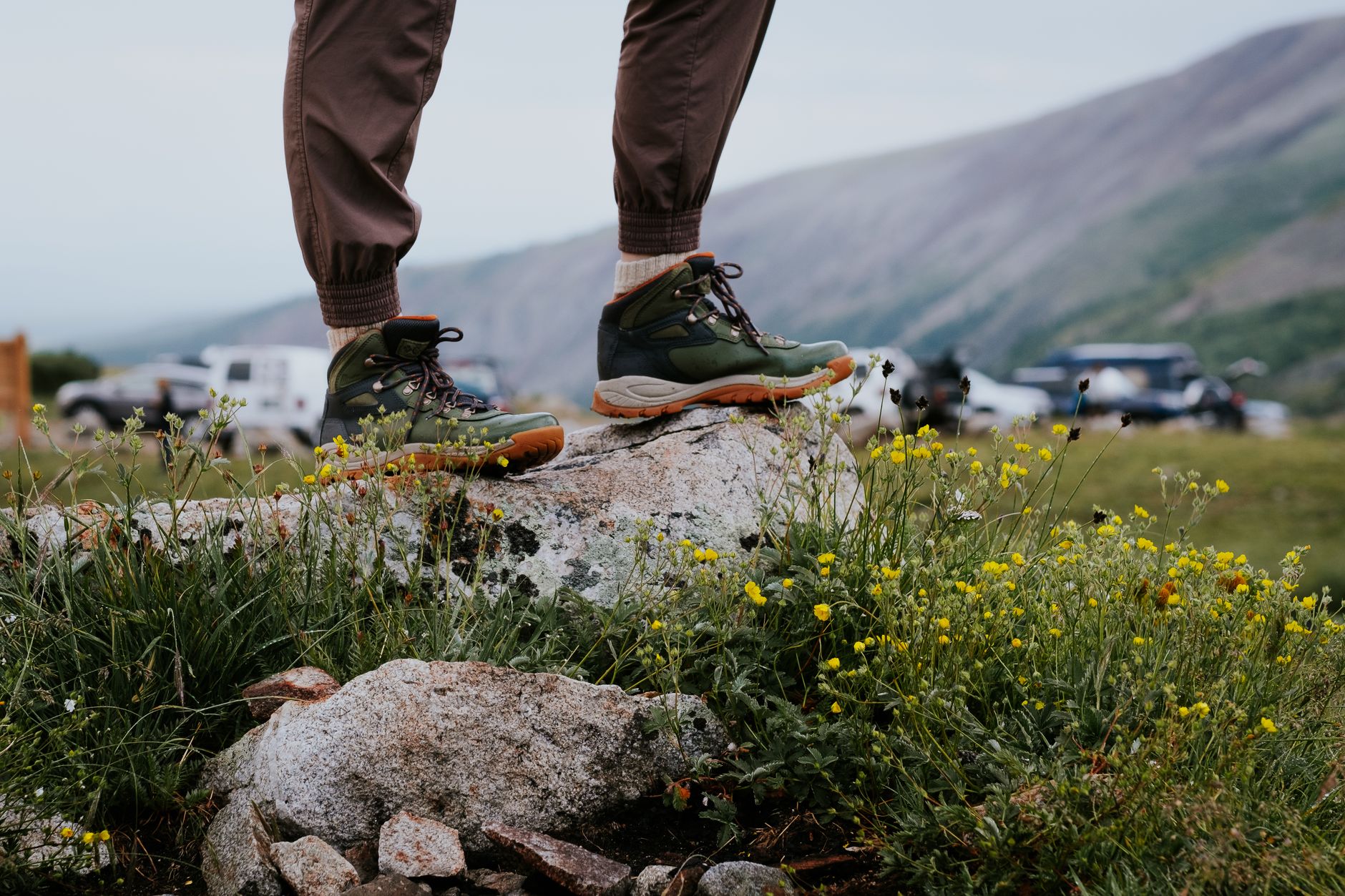 women hiking boots green