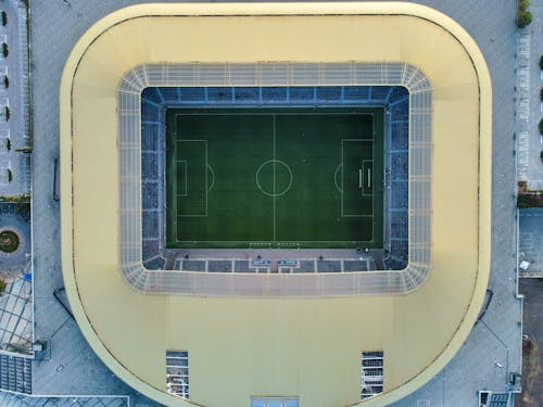 Fotos de stock gratuitas de estadio, foto con dron, fotografía aérea