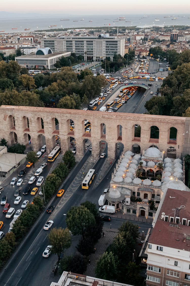 Aerial Photography Of Cars On City Road