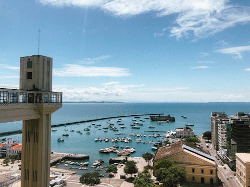 The Lacerda Elevator Overlooking the Harbor of Salvador Brasil