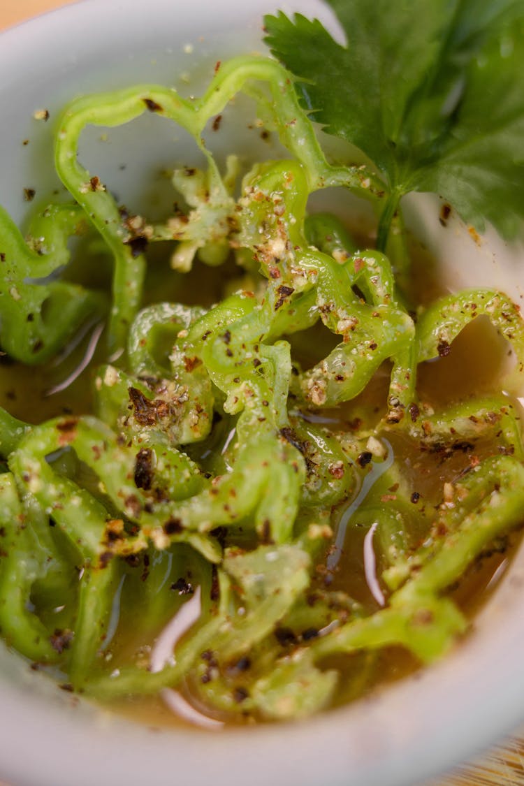 Salad Of Green Pepper And Vinegar