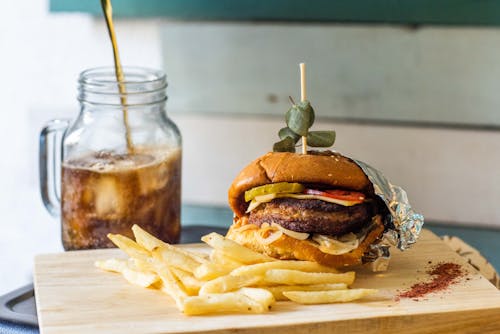 Burger on a Tray