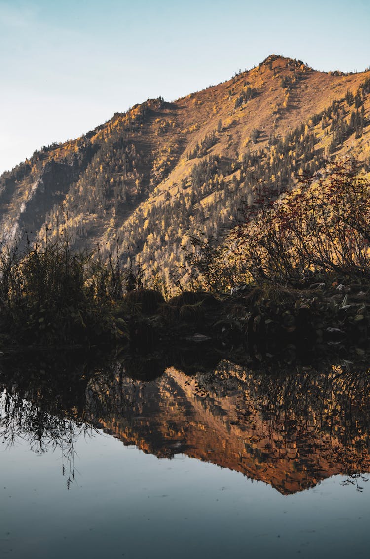 Mountain Reflecting In A Lake