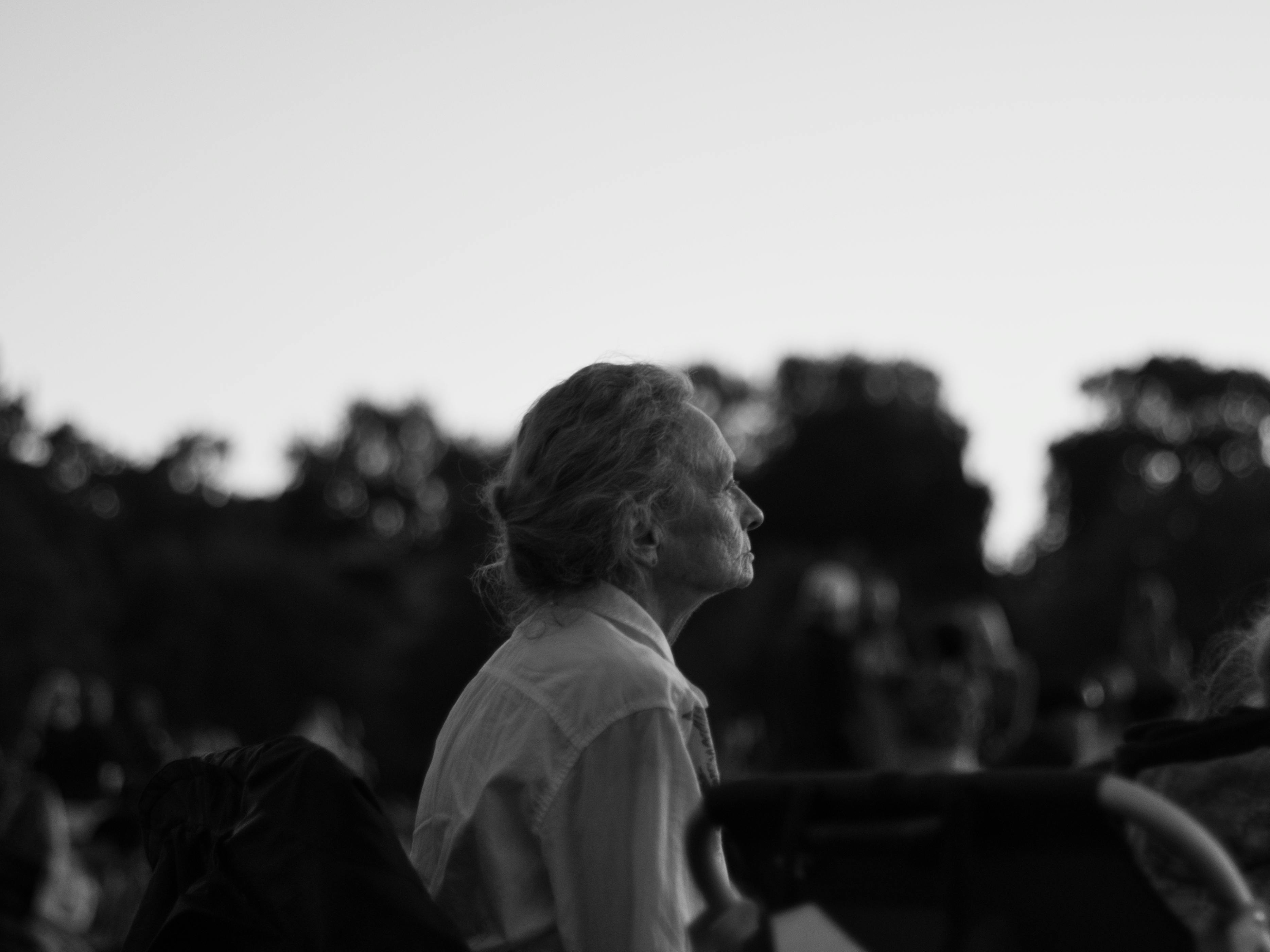 person on bench