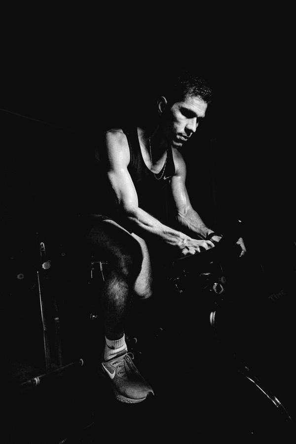 Treino de spinning intenso