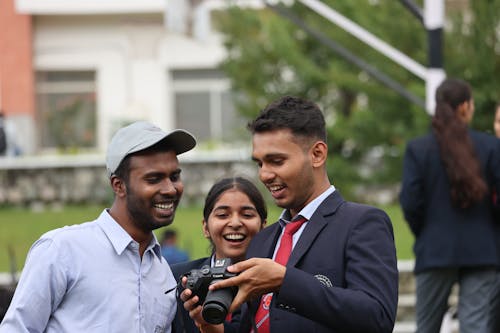 A People Looking the Camera Together 