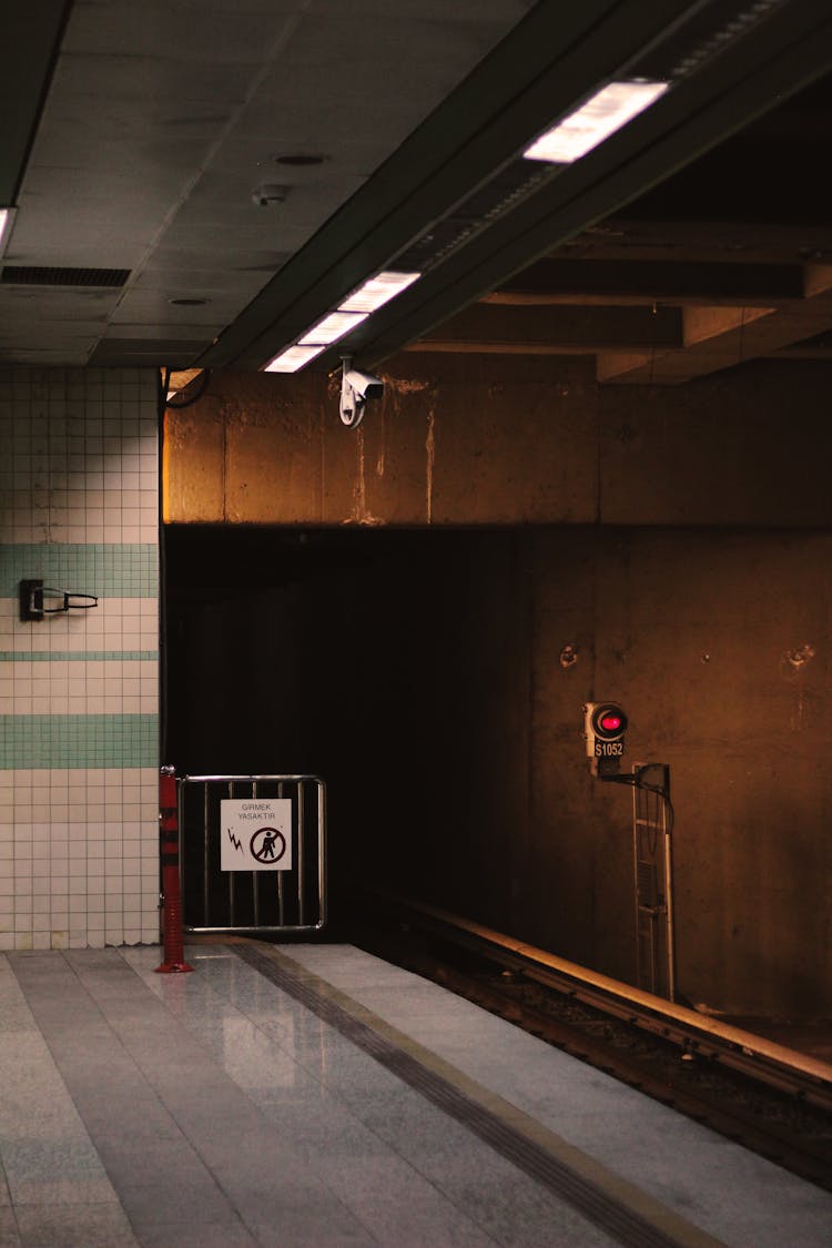 Empty Platform In Subway