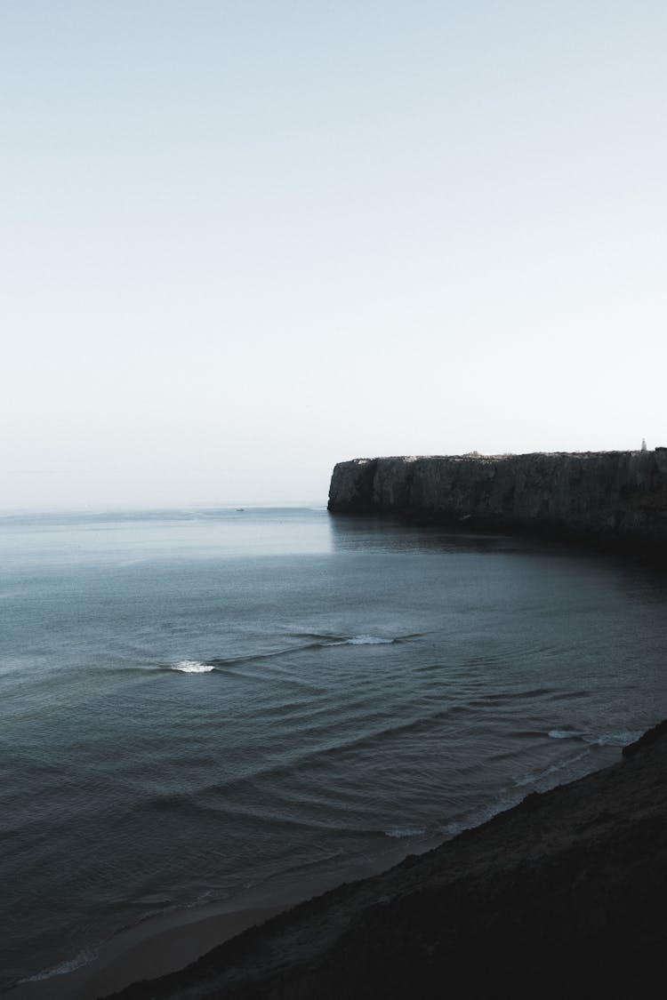 Calm Sea Shore On Sunset