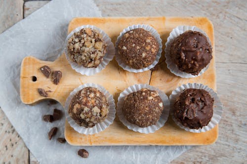 Foto stok gratis bola coklat, fotografi makanan, Gula