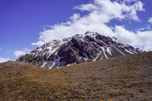 View of a Mountain with Snow 