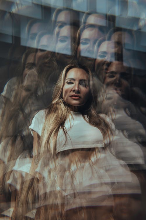 Multiple Copies of a Woman in an Edited Photo