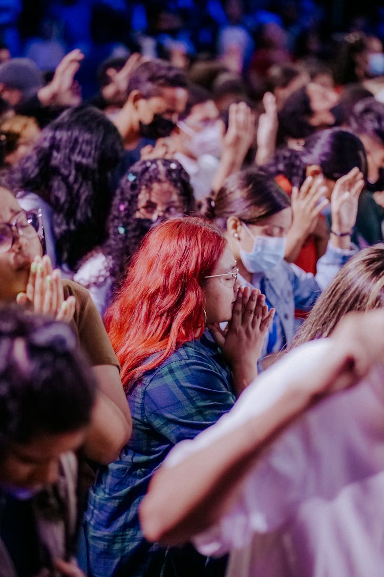 Crowd In The Audience At A Festival 