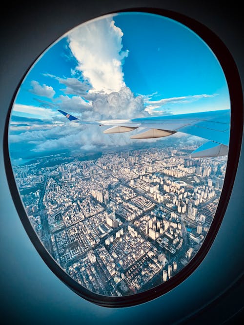 Photos gratuites de citadin, fenêtre d'avion, îles