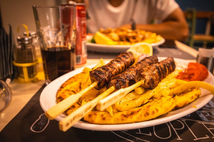 Meal On A Plate In A Restaurant 