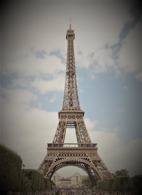 Free Eiffel Tower Under the Cloudy Sky Stock Photo