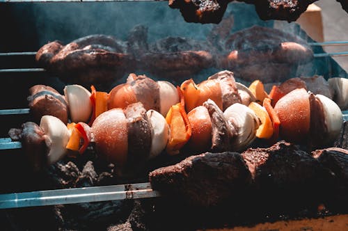 Ingyenes stockfotó barbecue, kerti sütögető, marhahús témában