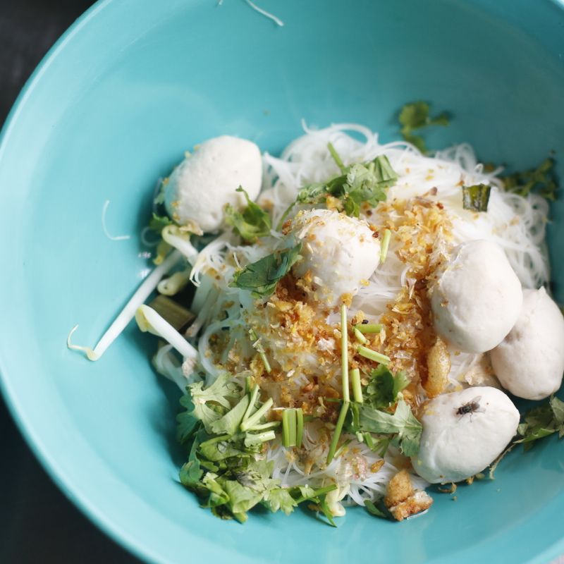 Thai Fish Ball Soup with Glass Noodles