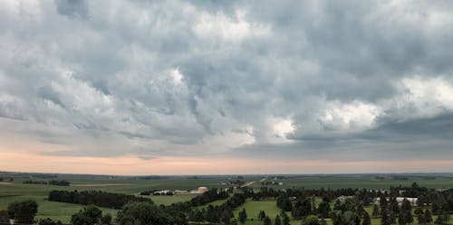 Heavy Clouds over an Agricultural Land