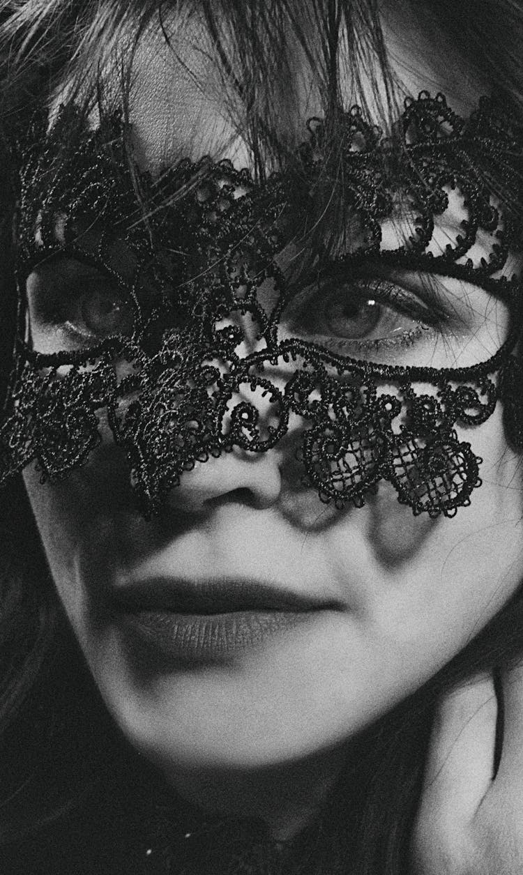 Woman Wearing A Masquerade Mask