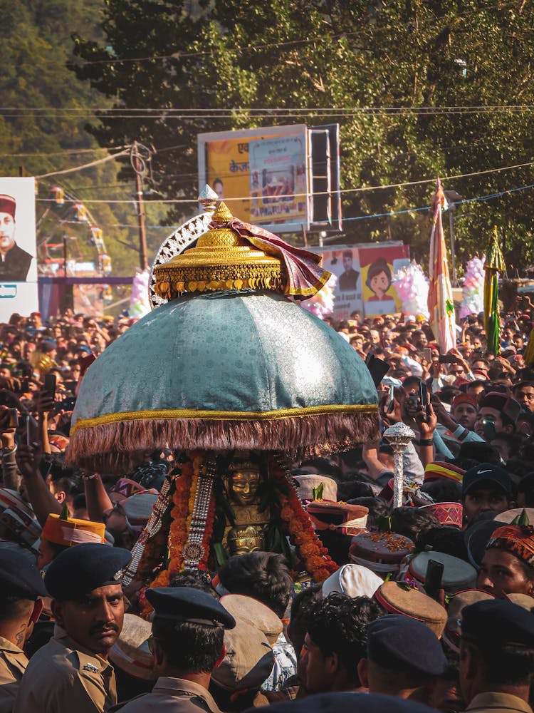 People Gathering For The Festival