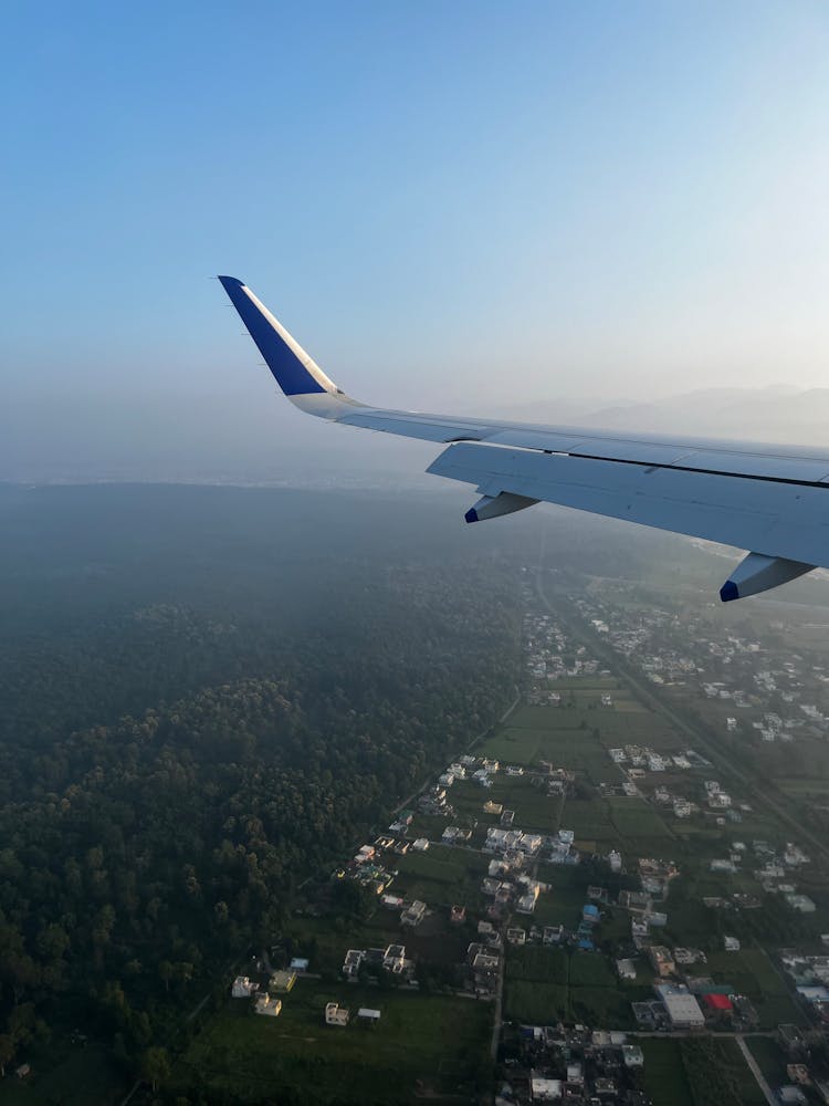 View Of The Landscape From An Airplane 