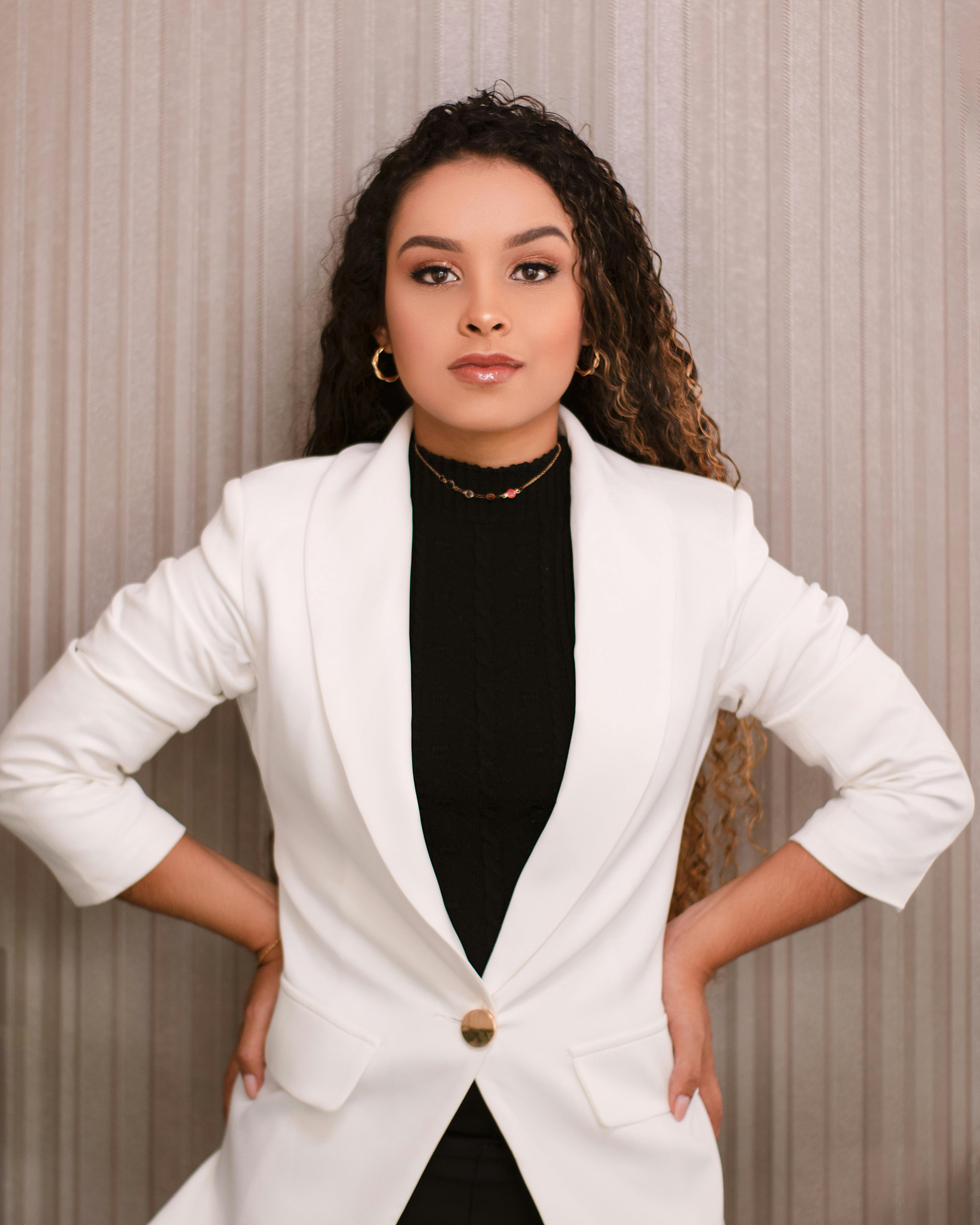 Woman on sale wearing blazer