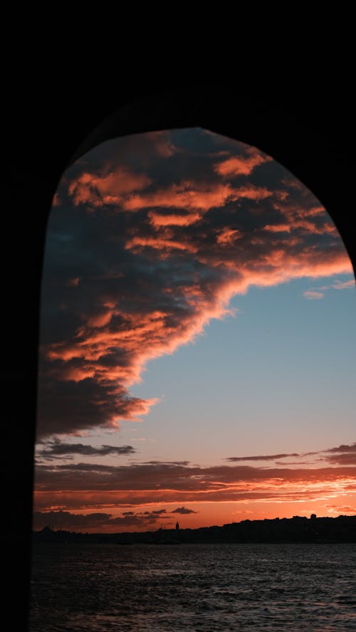 Foto stok gratis awan, danau, langit yang dramatis