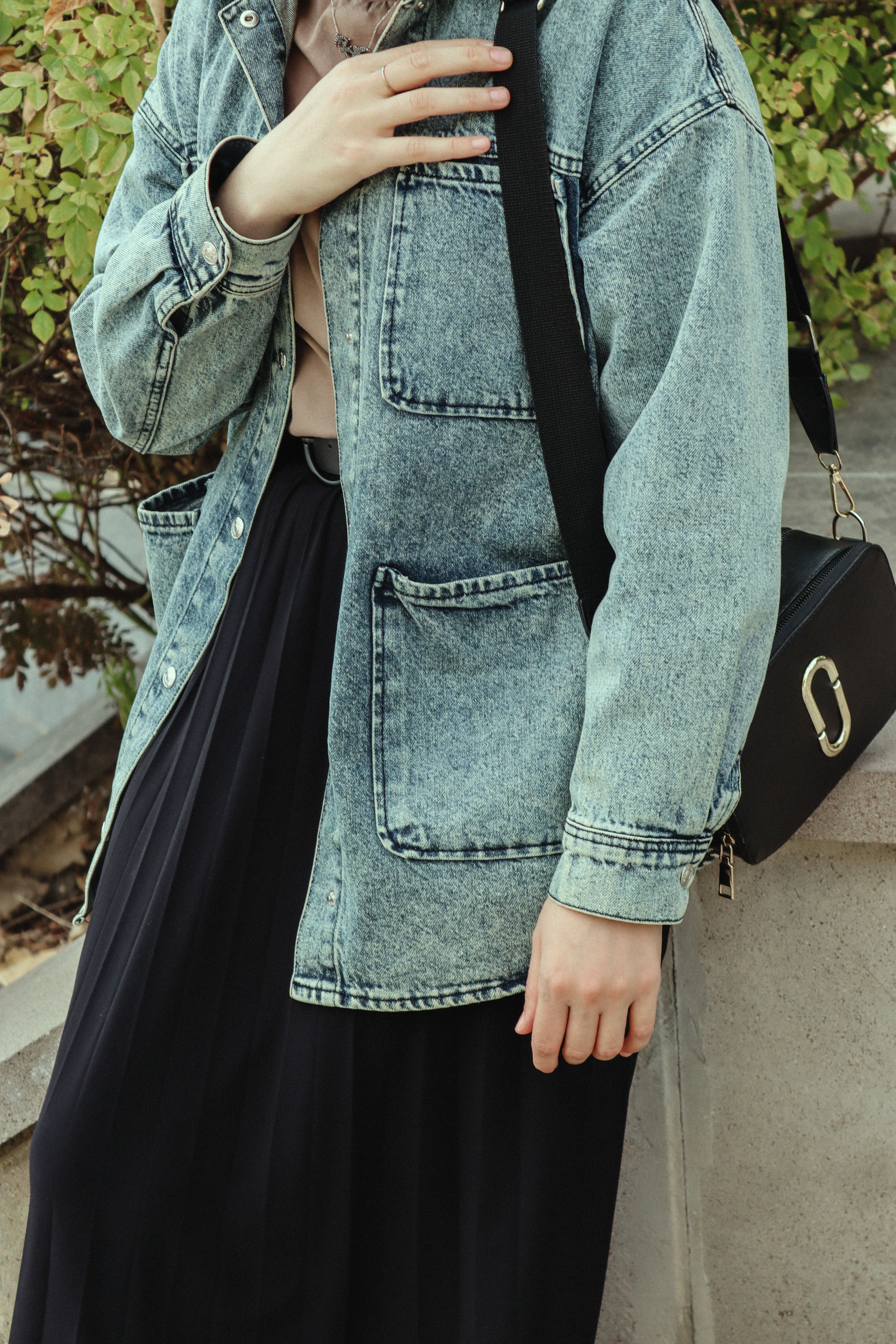Saia Jeans Longa