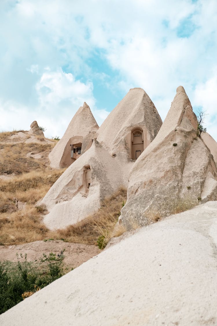 Ancient Hoodoo Houses In Desert Valley