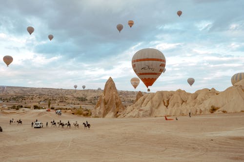 Foto stok gratis balon udara panas, cappadocia, kalkun