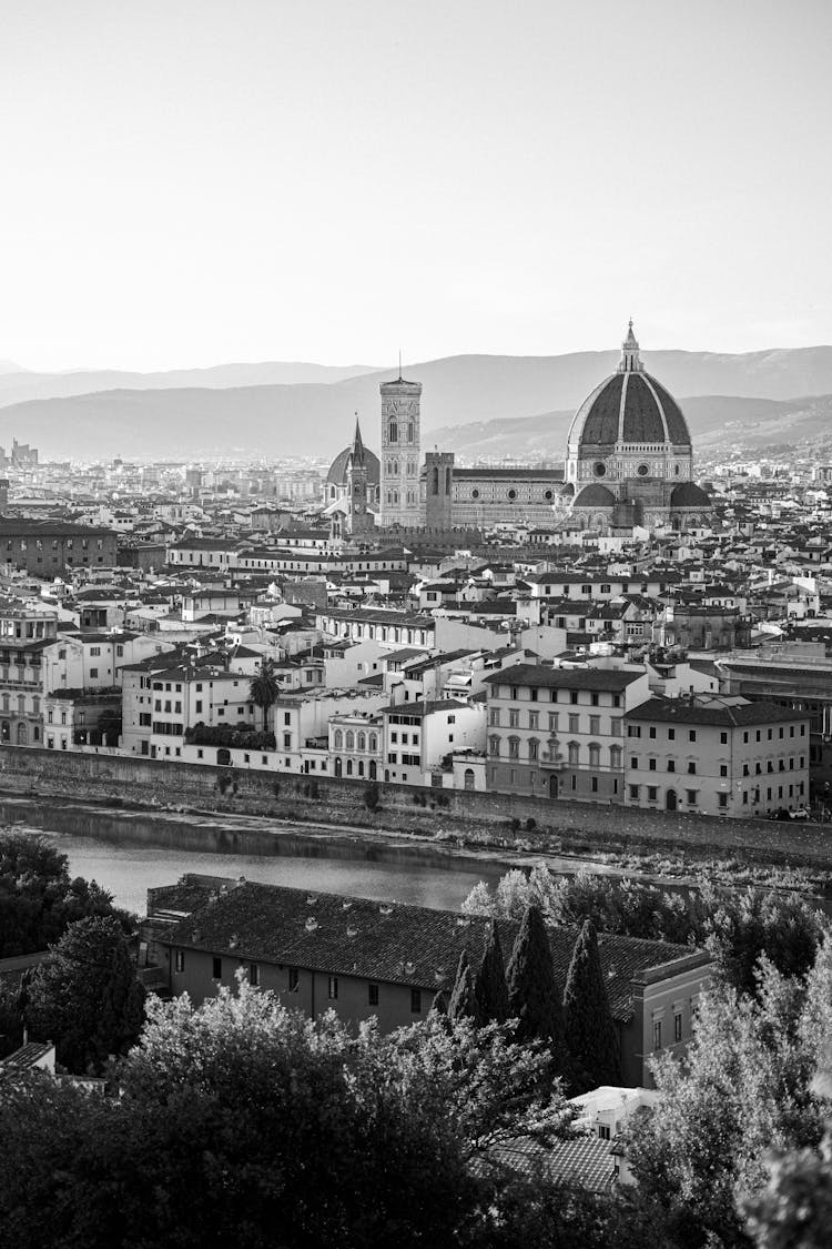 Black And White Photo Of Florence City 