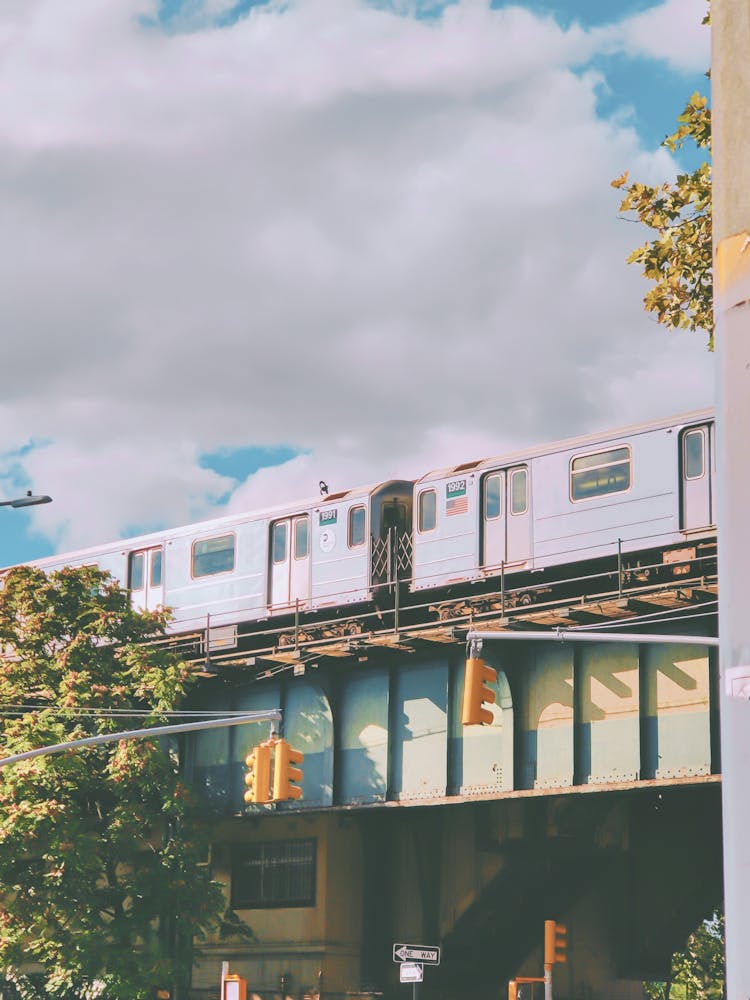 Cloud Over Train On Viaduct