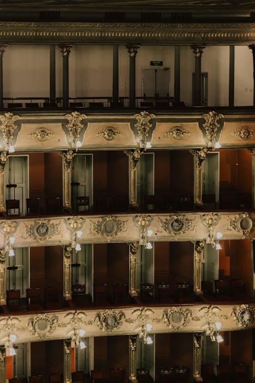 Balconies in Old Baroque Theater