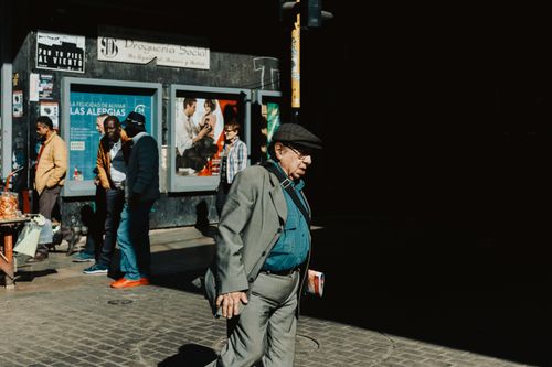 Free Street scene captures diverse bustle in Bogotá, Colombia, showcasing local life. Stock Photo